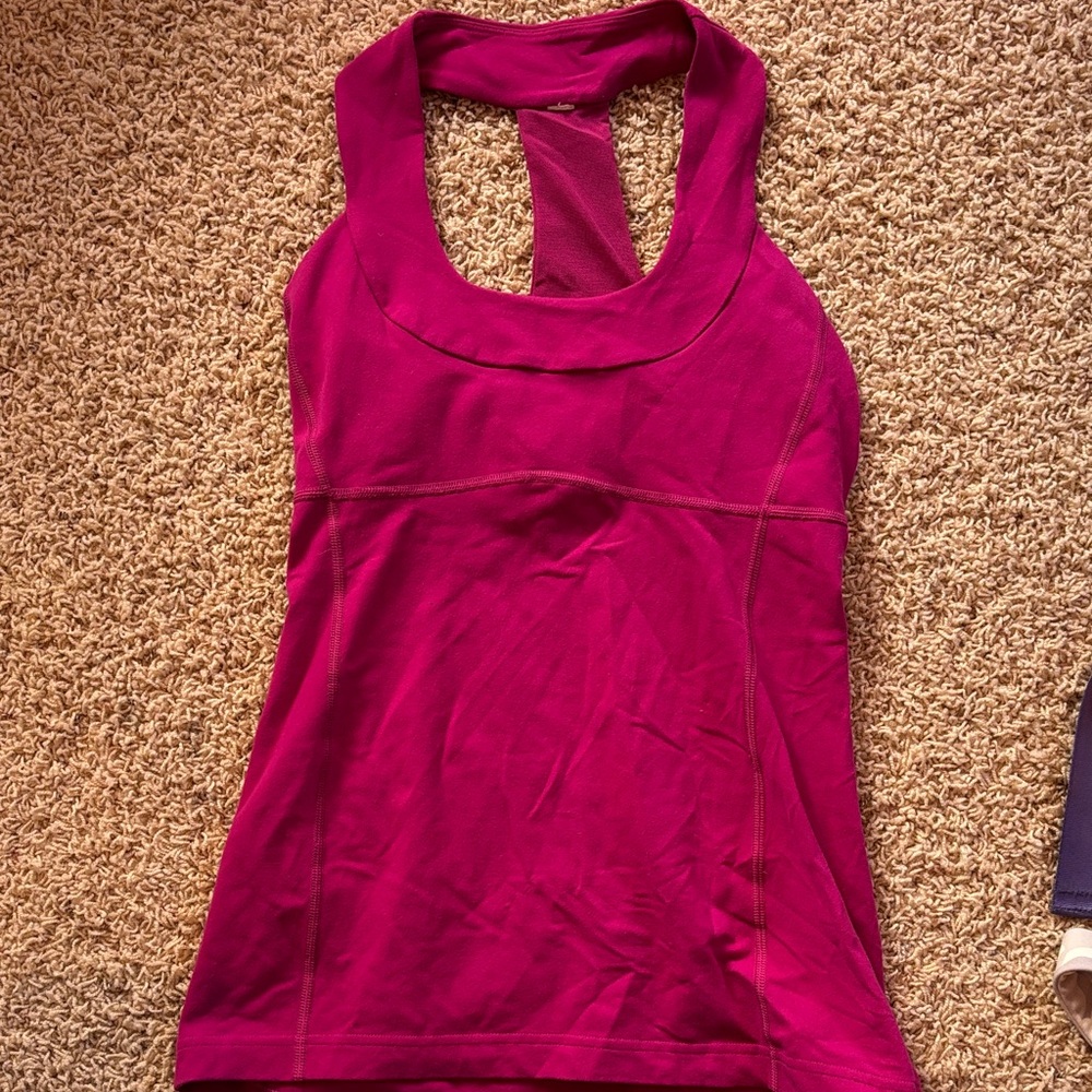 Lululemon Athletica Magenta Tank Top